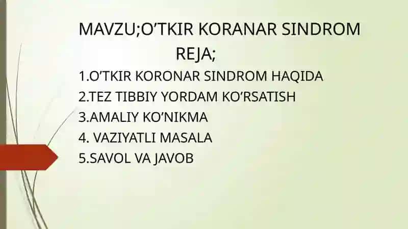 O’TKIR KORONAR SINDROM 2