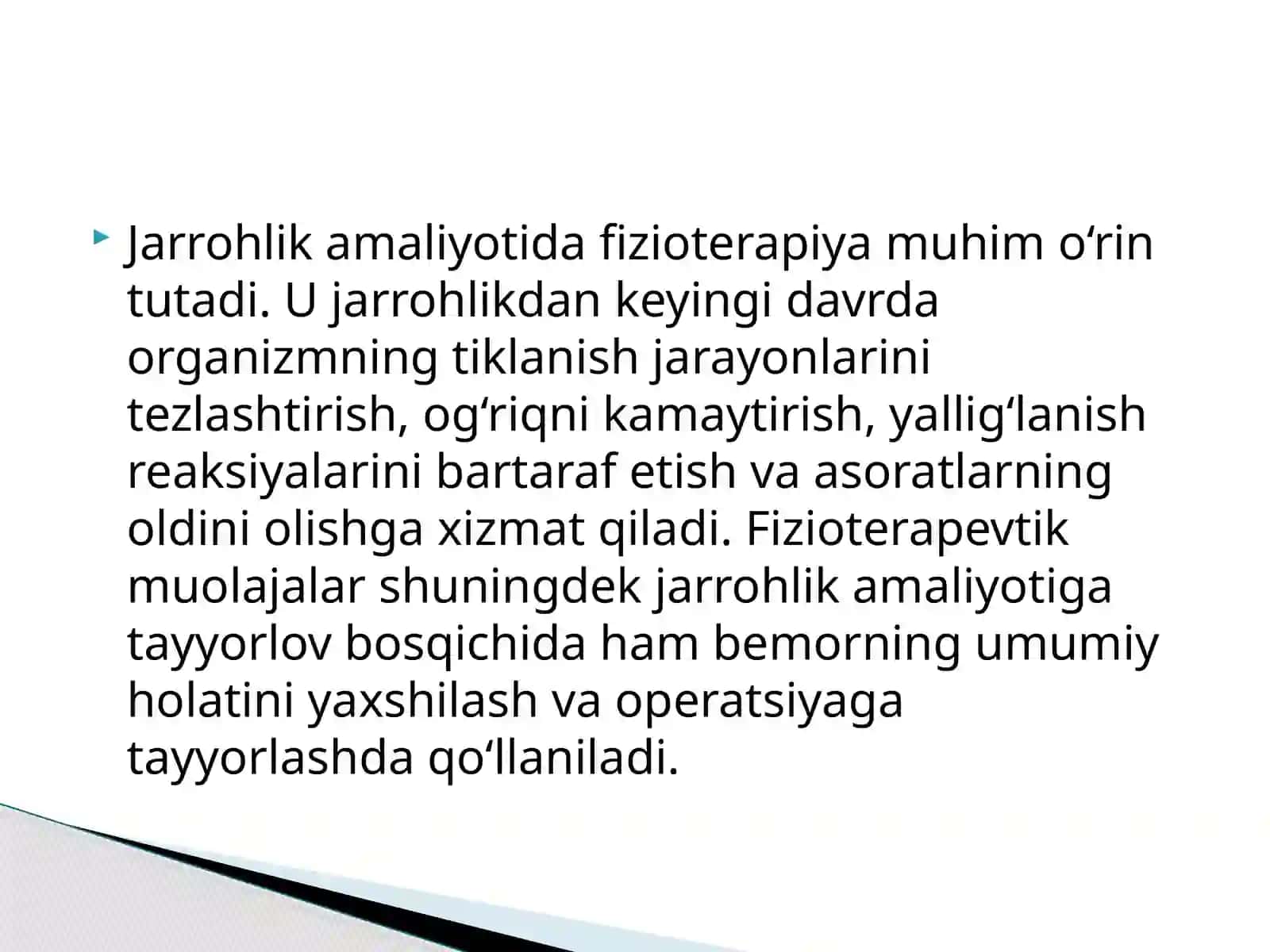 Jarrohlikda fizioterapiya 2