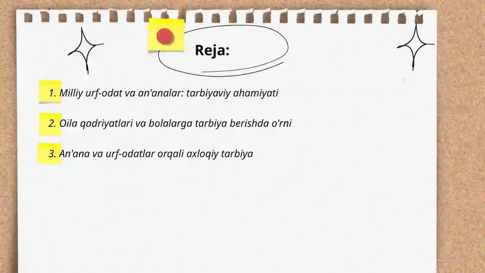 Tarbiya fanidan 2