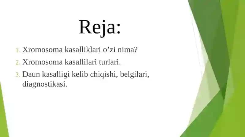 Xromosoma kasalliklari 2