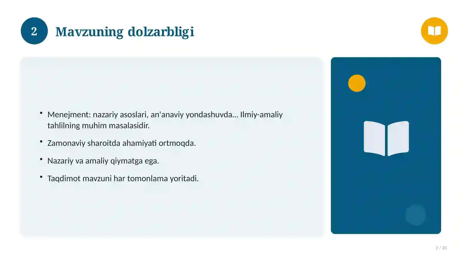 Menejment: nazariy asoslari, an'anaviy yondashuvda (Ilmiy maqola) 2