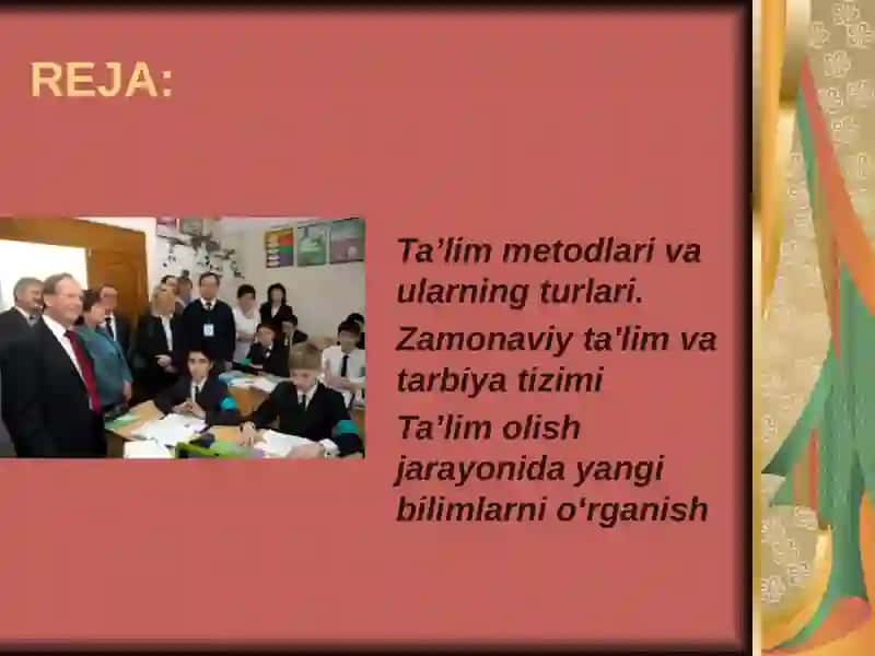 Ta`lim metodlari va ularning turlari 2