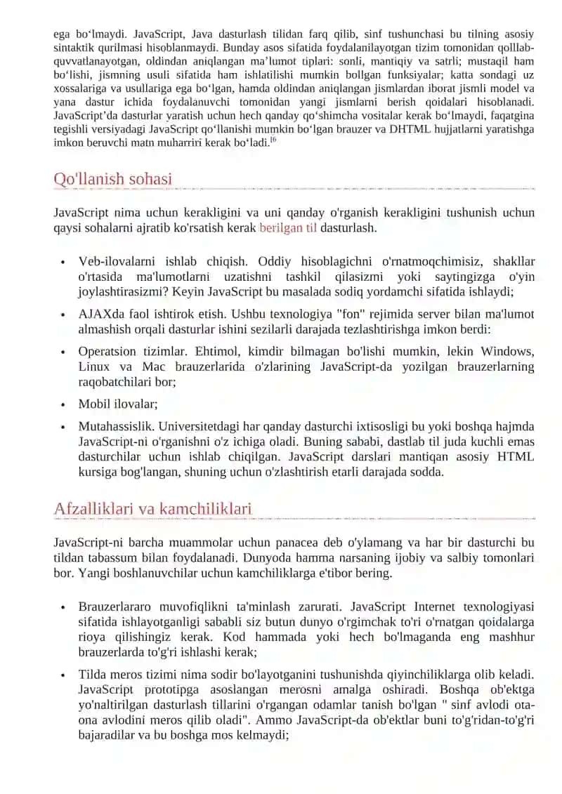 JavaScript dasturi yordamida Web-sahifa yaratish va bezash 2