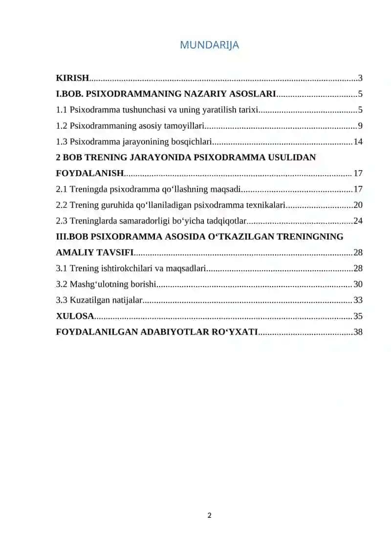 TRENINGDA PSIXODRAMMA USULIDAN FOYDALANISH 2