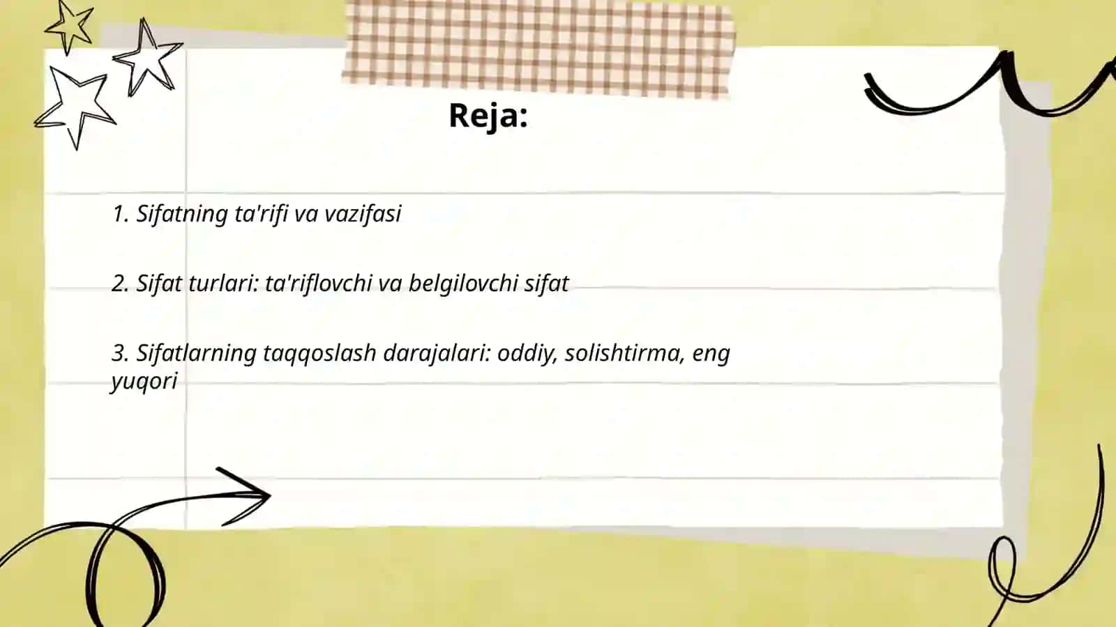 Sifat mavzusiga taqdimot 2