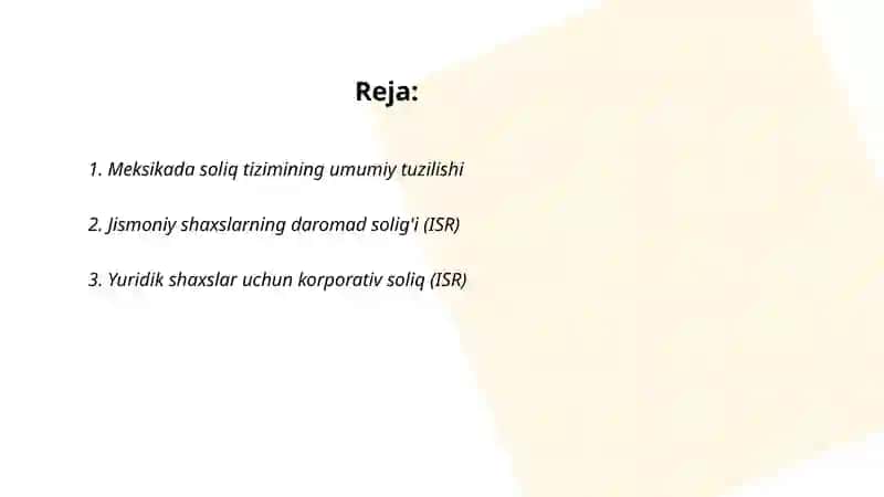 Meksika soliq tizimi 2