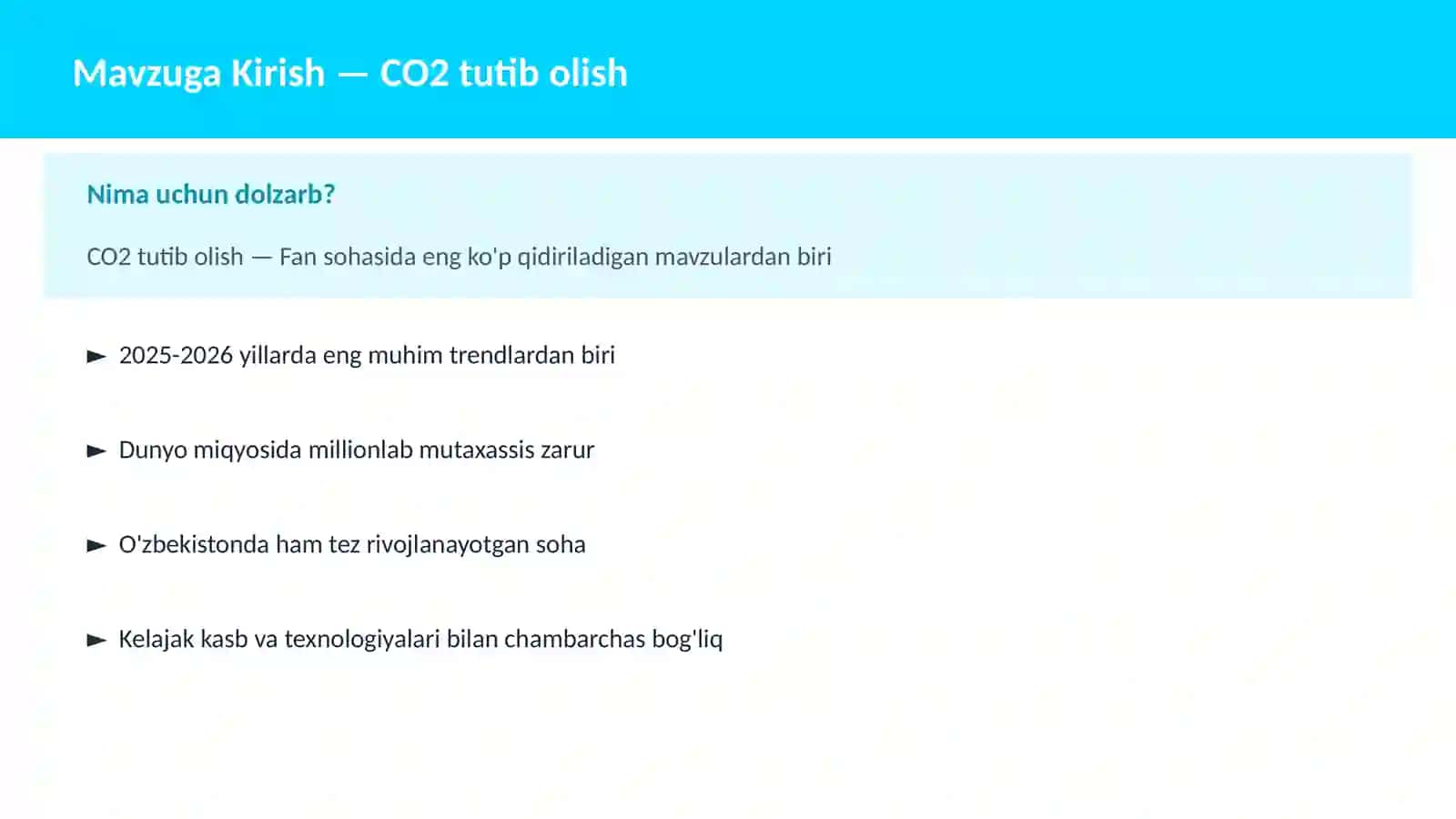 CO2 tutib olish 2