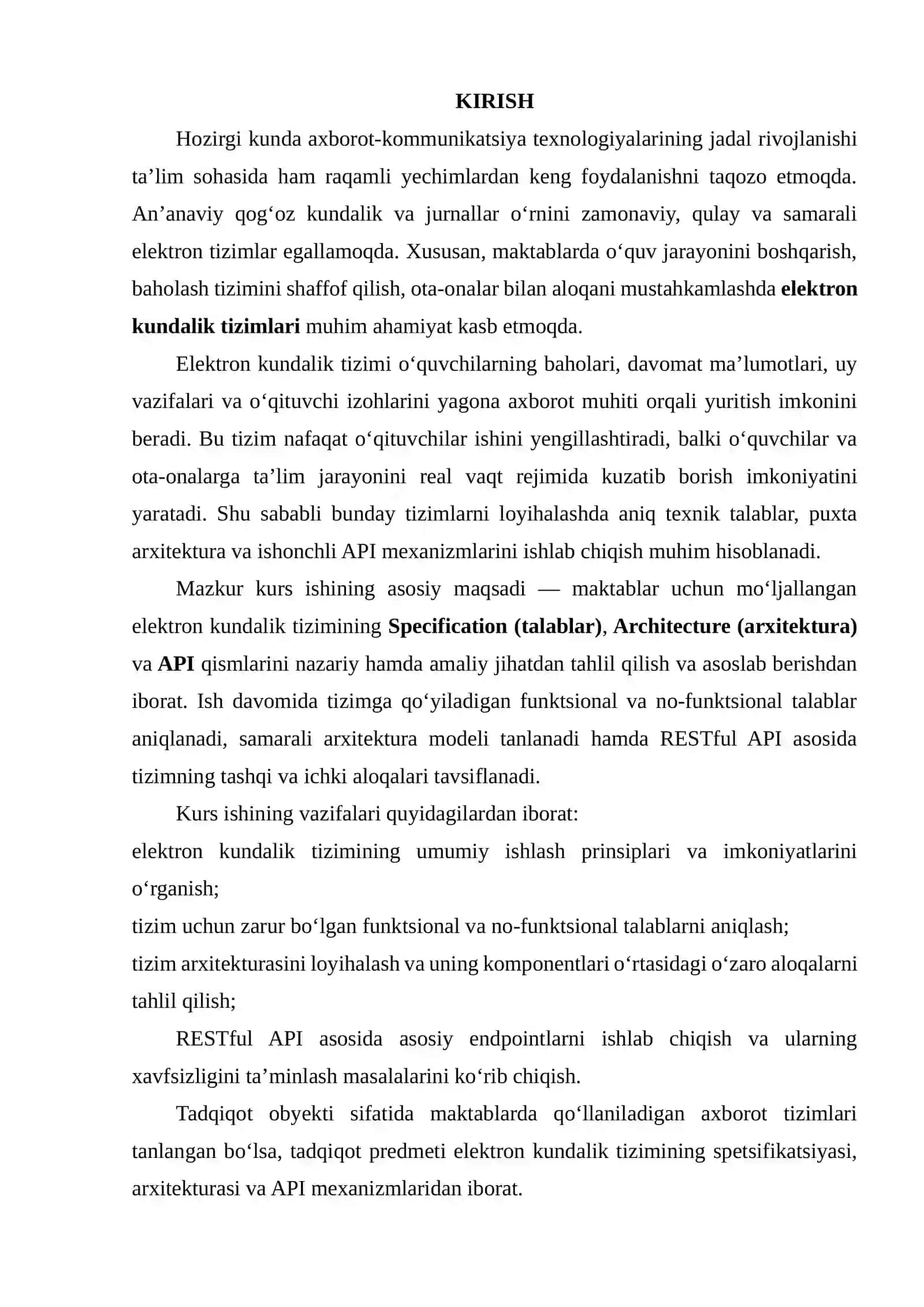 MAKTABLAR UCHUN ELEKTRON KUNDALIK TIZIMI 2