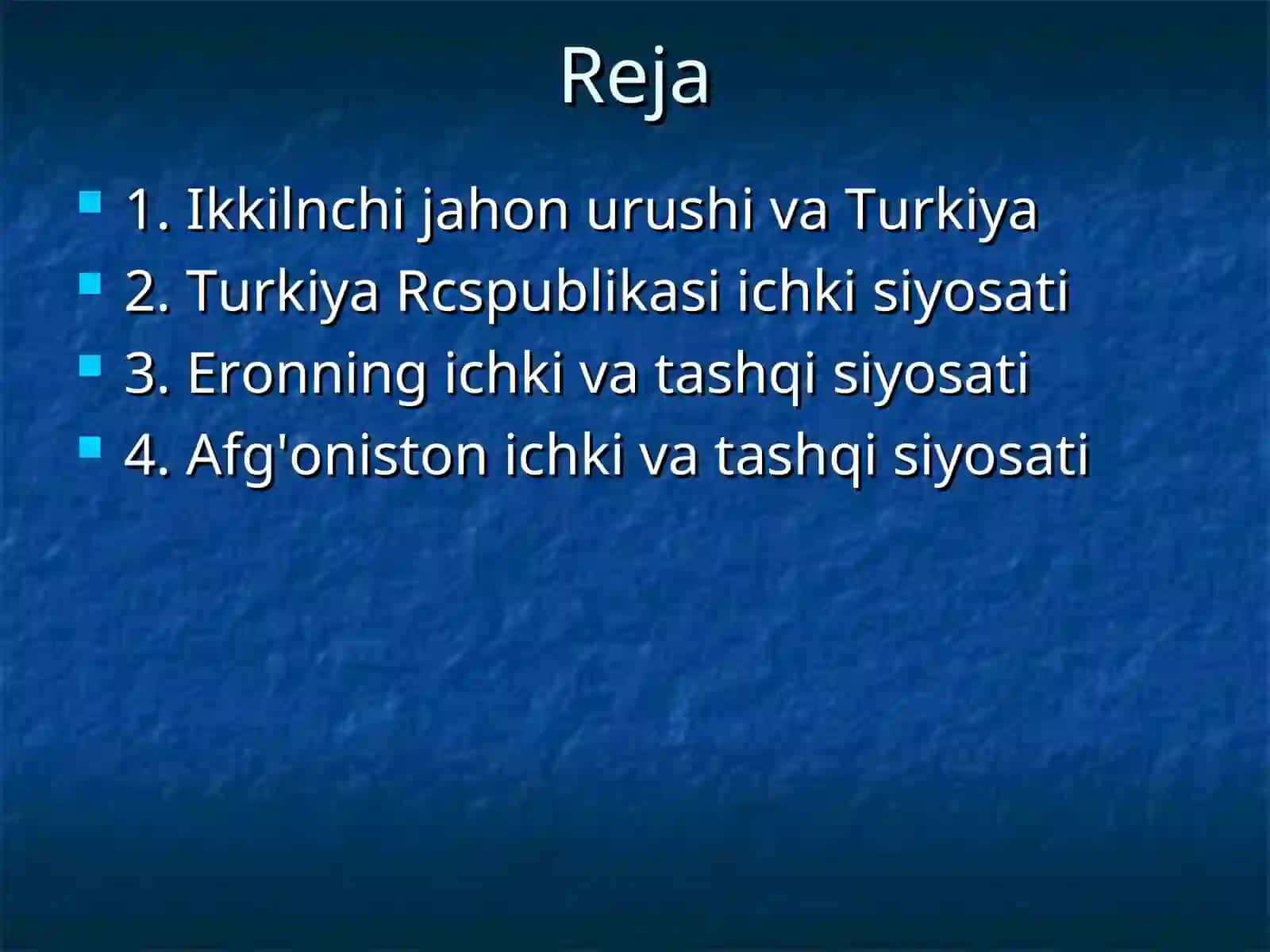 1918-1939 yillarda Turkiya. Eron. Afg'oniston 2