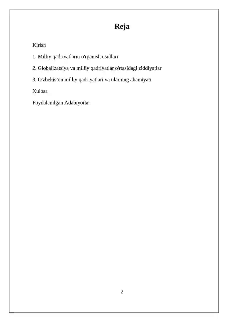 Milliy qadriyatlar 2
