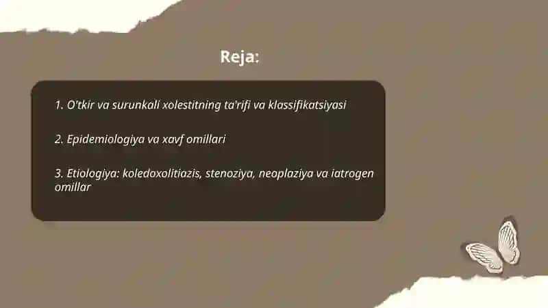 O'tkir va surunkali xolestit 2