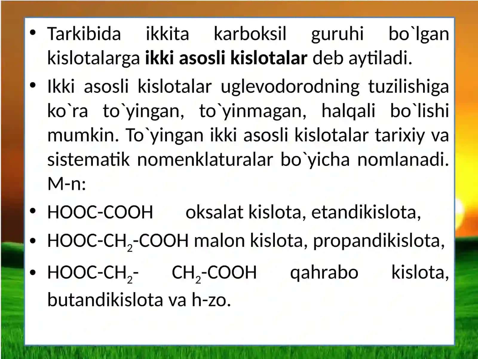 To`yingan  ikki  asosli  kislotalar 2