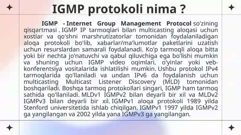 IGMP protokoli 2