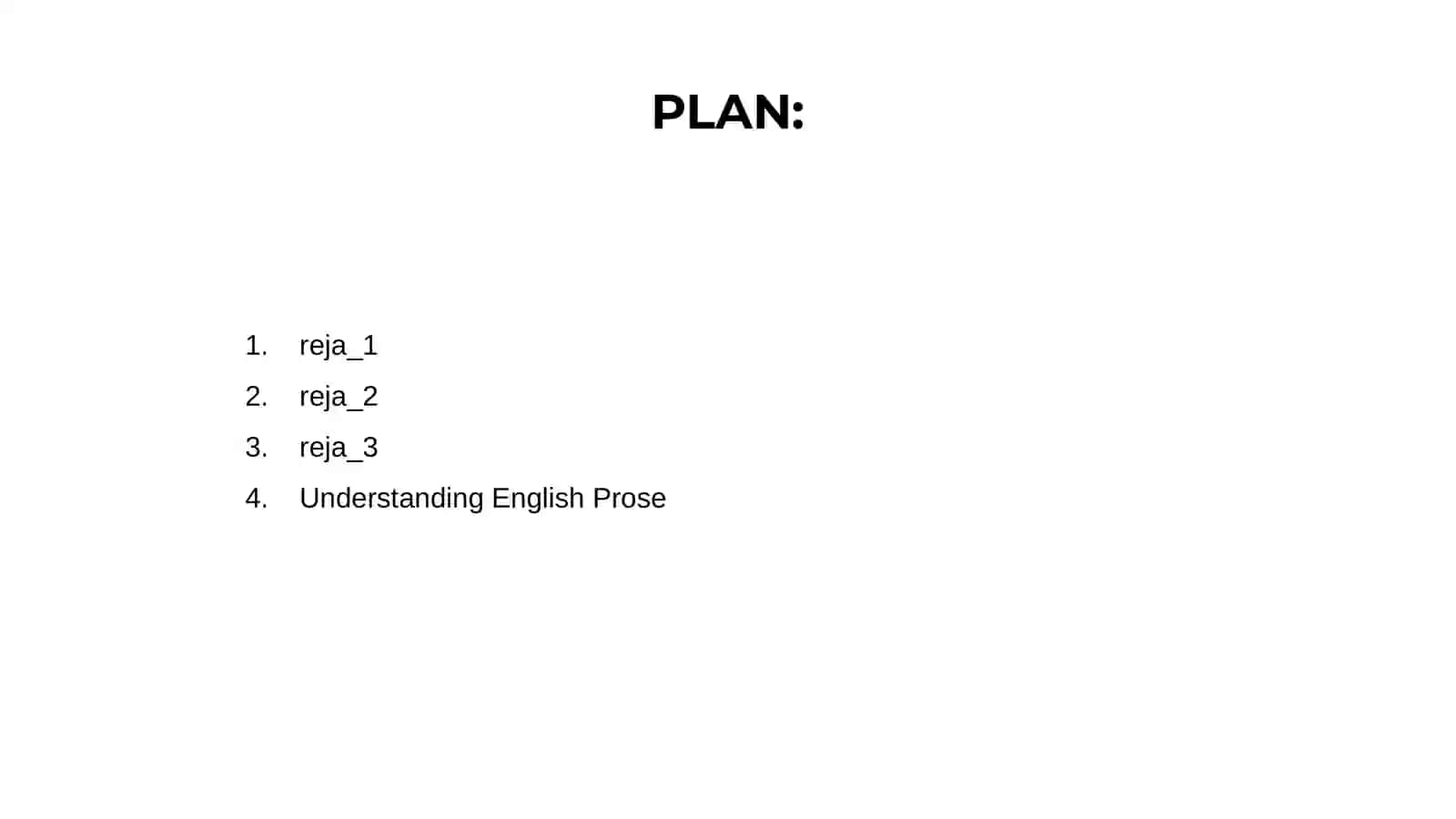 Interpretation of English prose 2