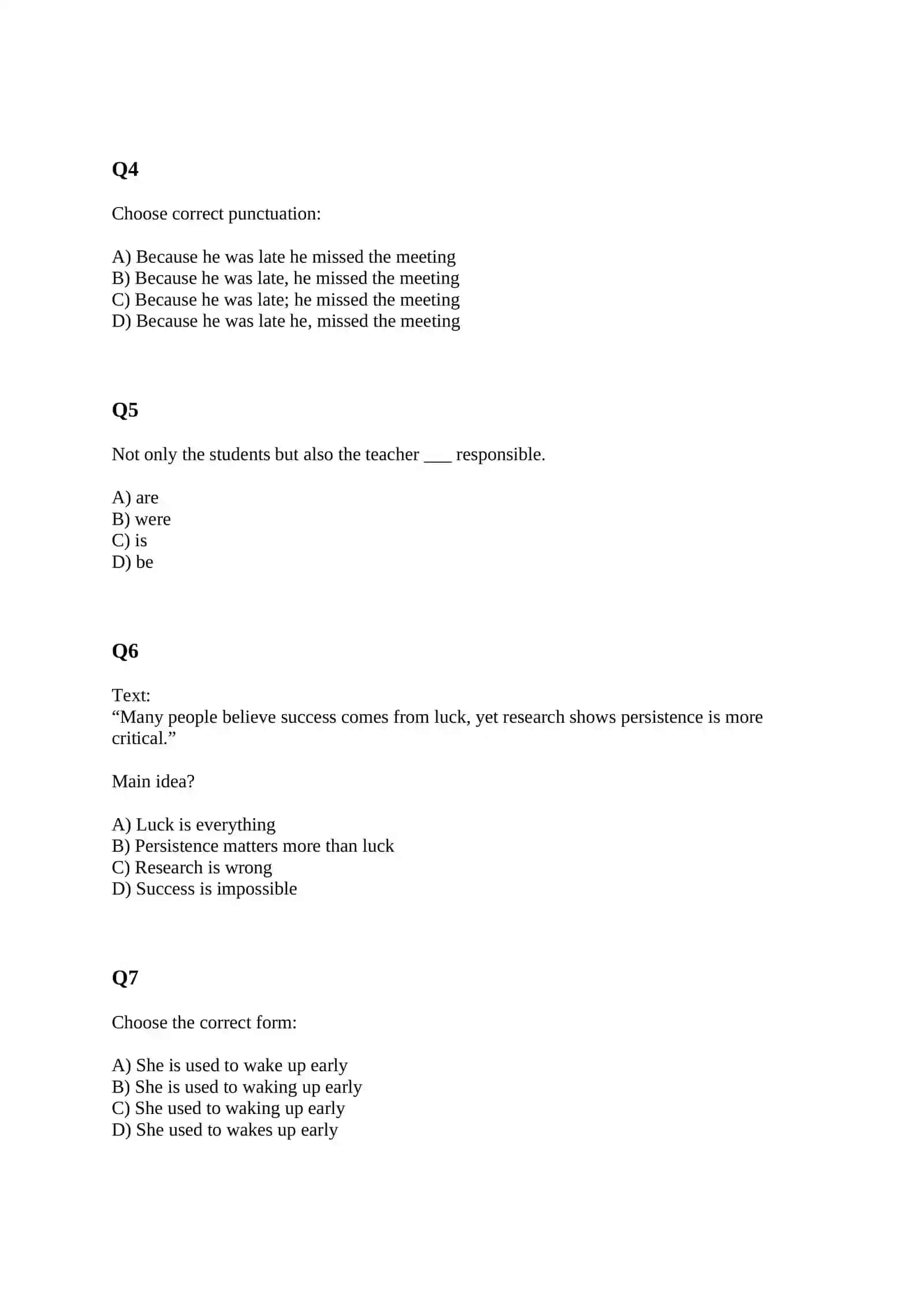SAT STYLE TEST WITH ANSWERS 2