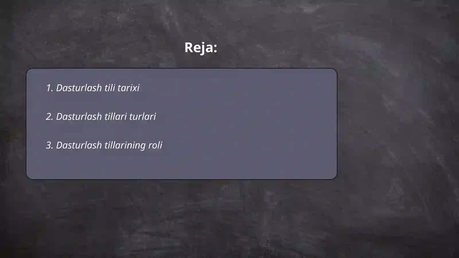 Dasturlash tillari tarixi 2