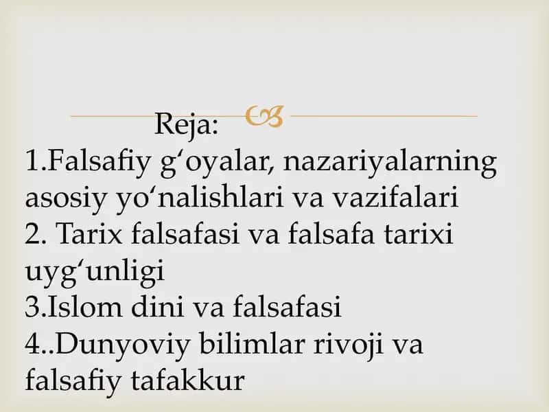 Falsafiygʻoyalar va yoʻnalishlar 2