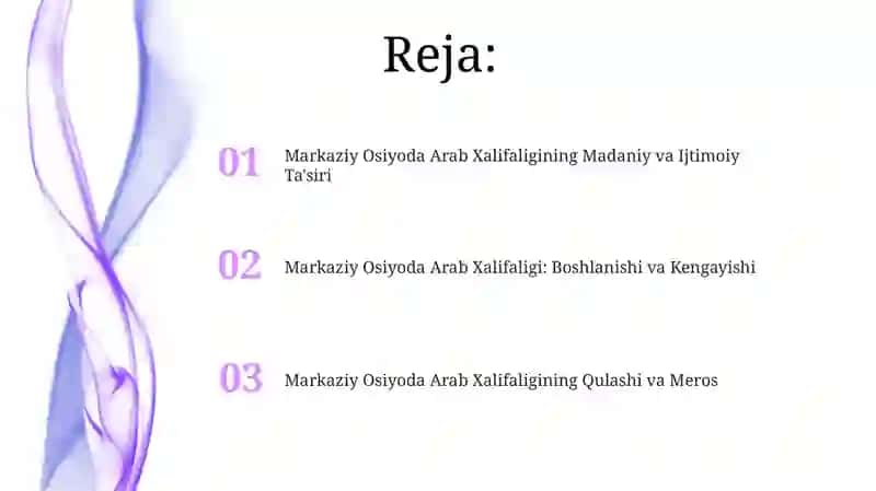 Markaziy Osiyoda Arab xalifaligi 2