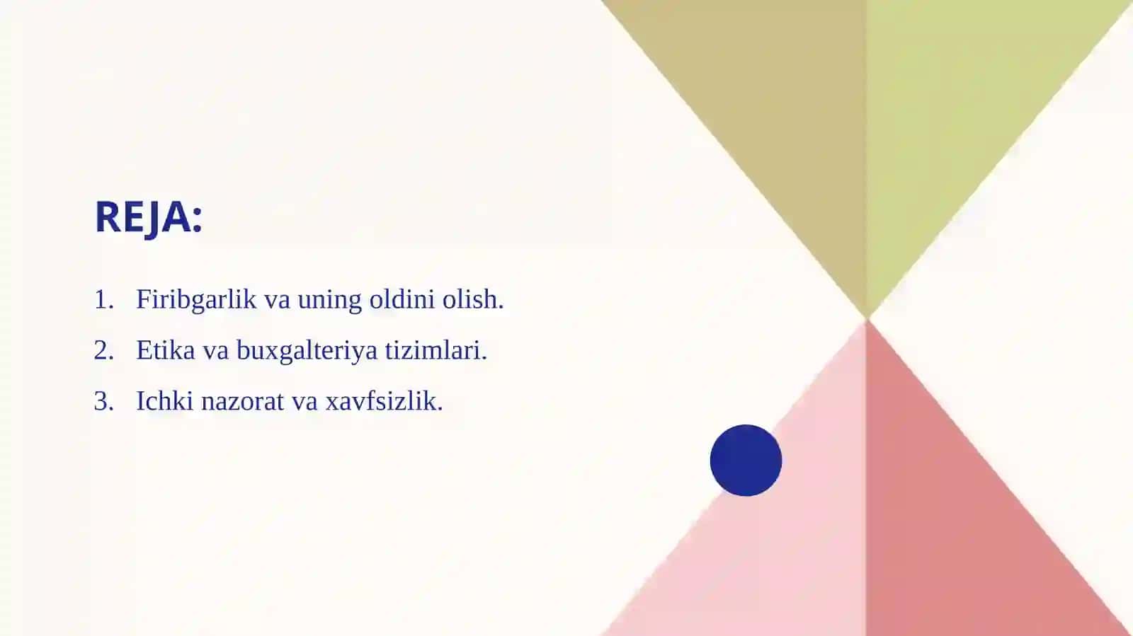 Buxgalteriya hisobi axborot tizimi, firibgarlik, etika va ichki nazorat 2