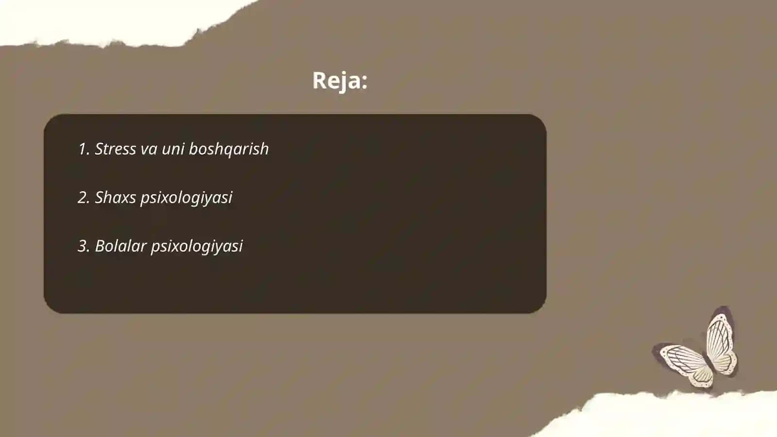Stress va uni boshqarish 2