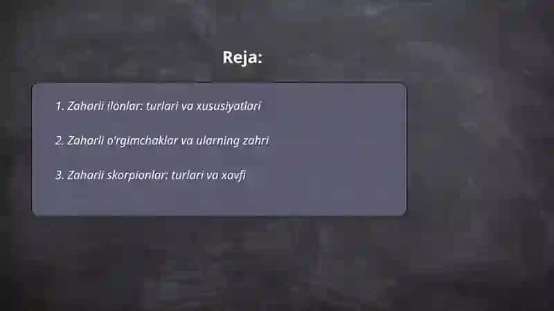 Zaharli hayvonlar 2