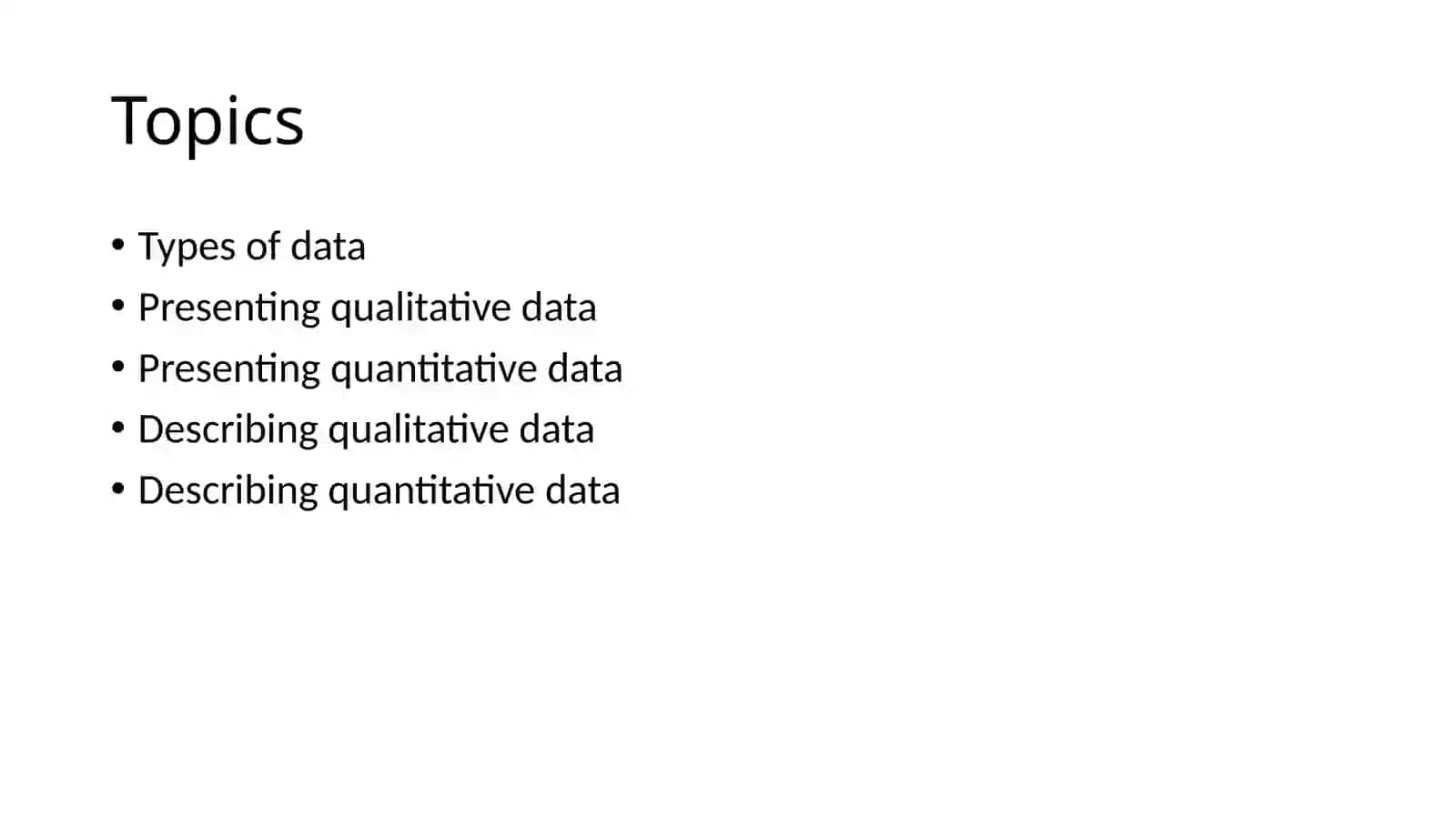 Presenting and describing your data 2