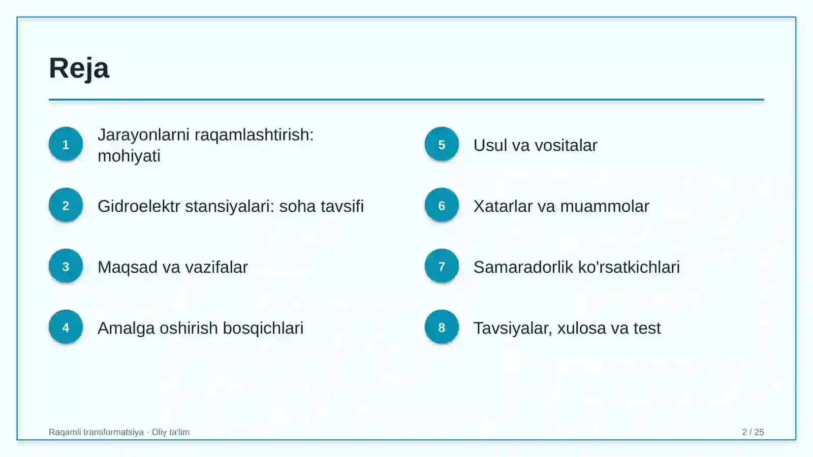 Gidroelektr stansiyalarida jarayonlarni raqamlashtirish 2