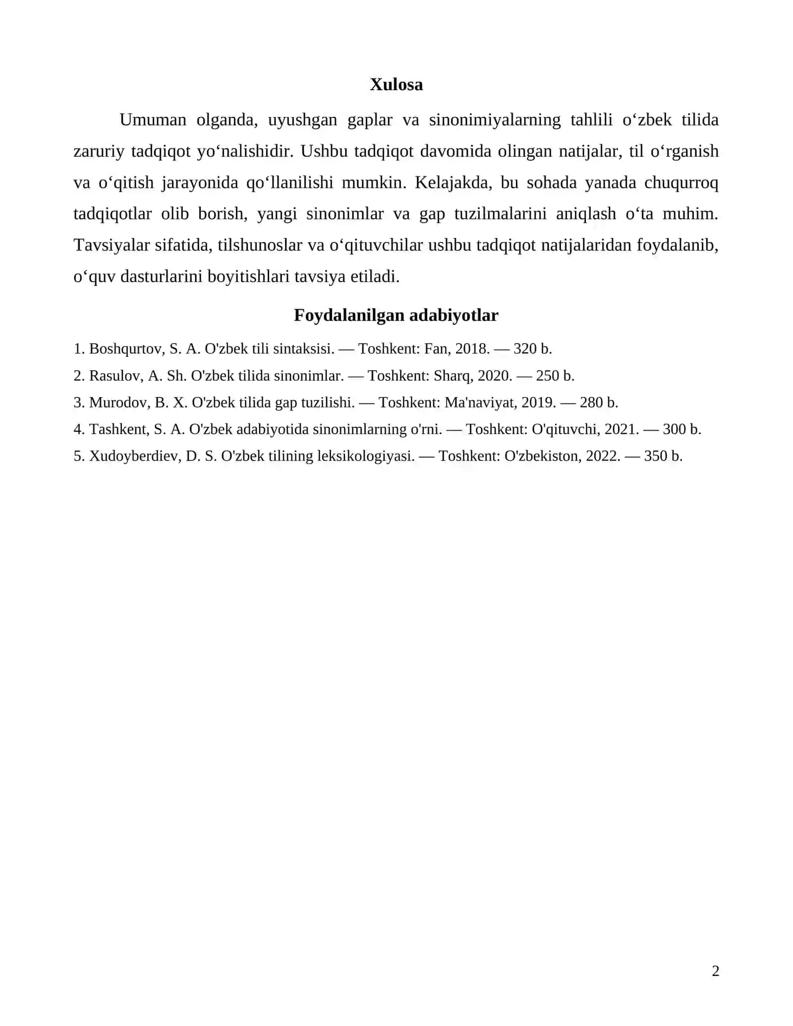 Mavzuning dolzarbligi 2