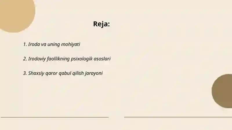 Shaxs va uning irodaviy sohasi 2
