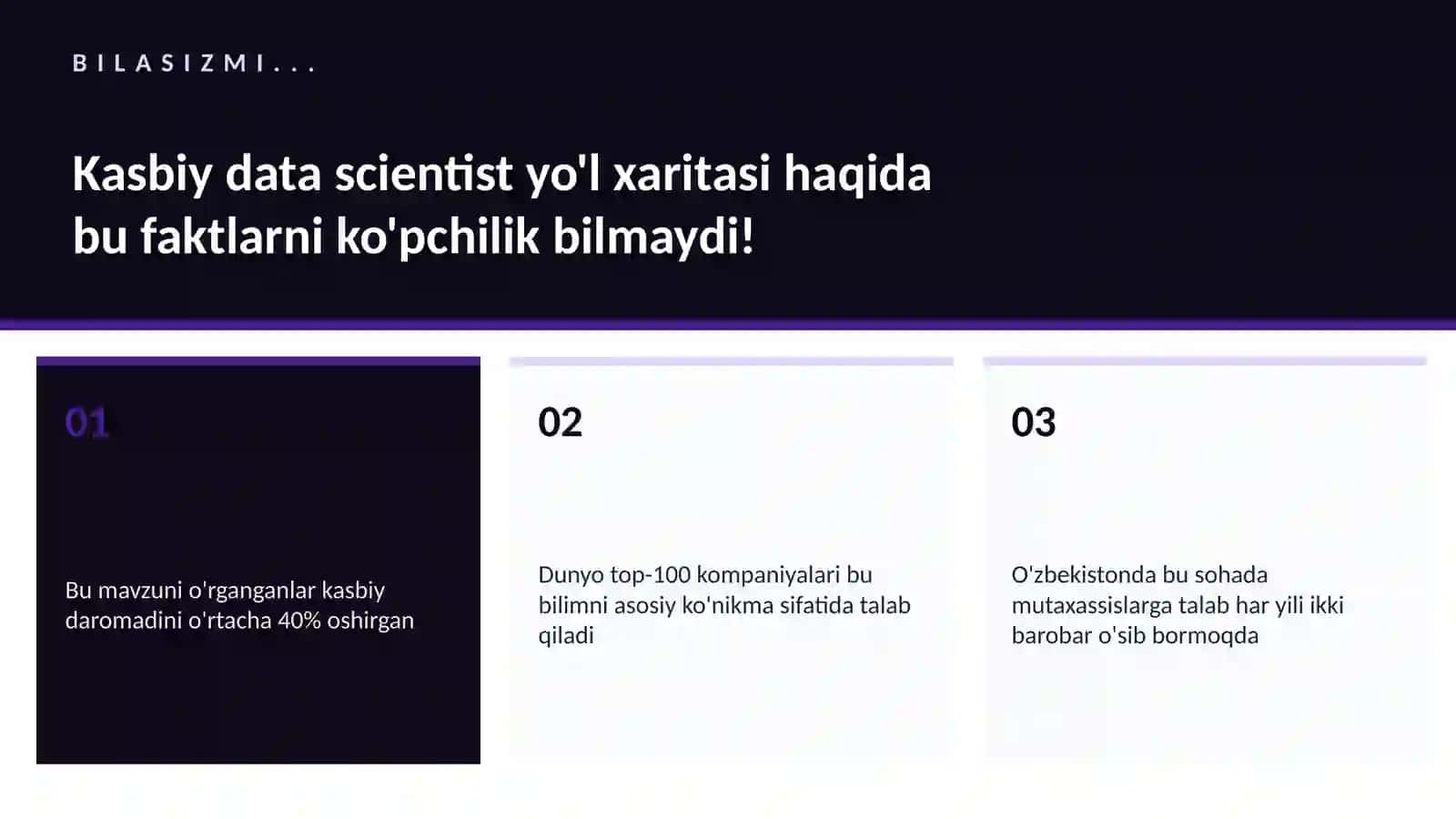 Kasbiy data scientist yo'l xaritasi 2
