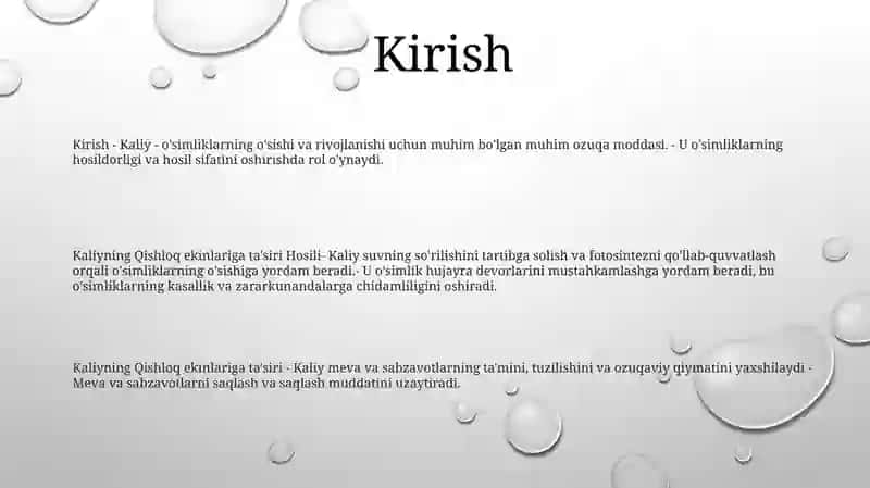 Kaliyli O'G'It Qo'Llash Muddatlarining Qishloq Ekinlari Hosili Va Sifatiga Ta'Siri 2