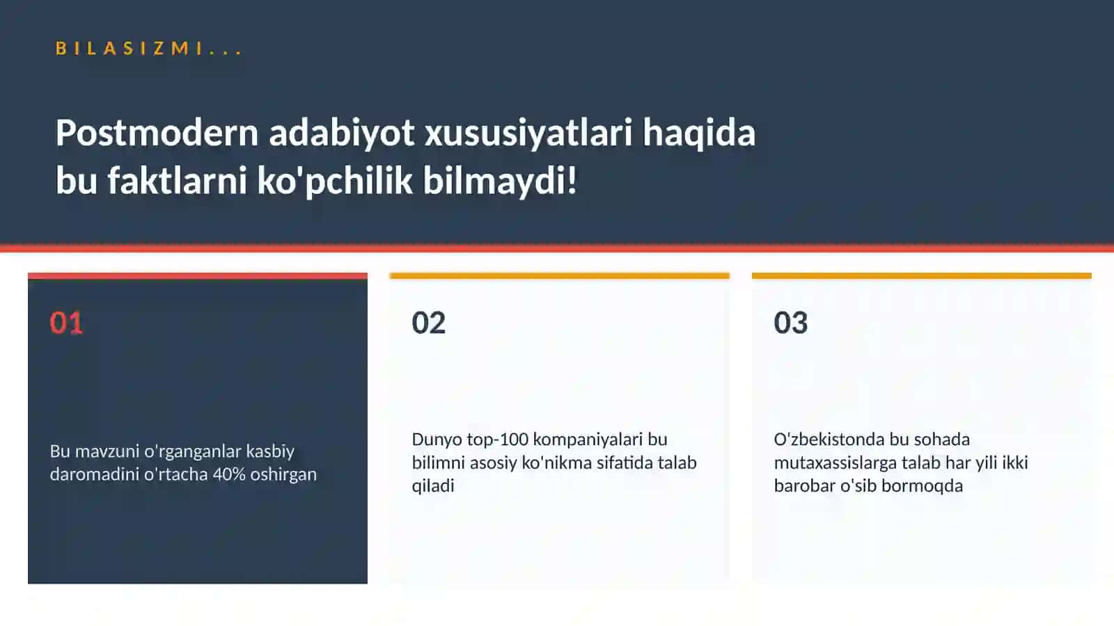 Postmodern adabiyot xususiyatlari 2