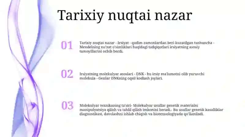 Irsiyatning Molekulyar Asoslari 2