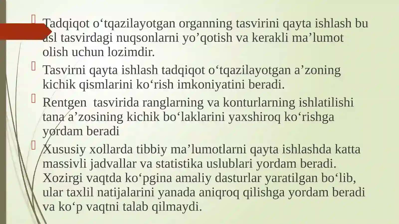 Ma'ruza №2. Mantliaxborotlarni qayta ishlash texnologiyasi 2