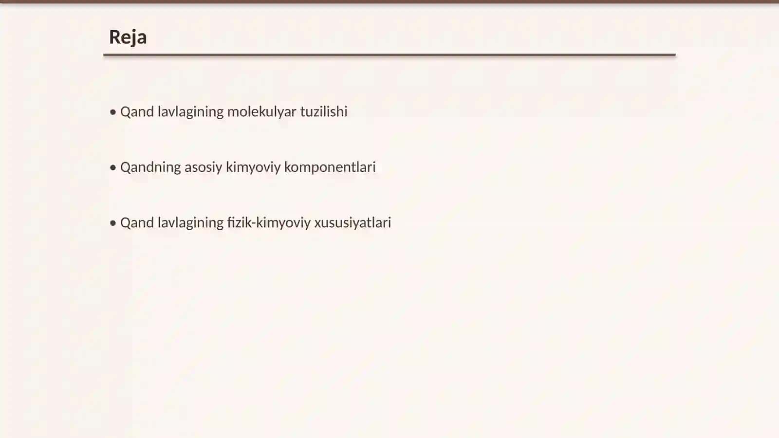 Qand lavlagining kimyoviy tarkibi 2