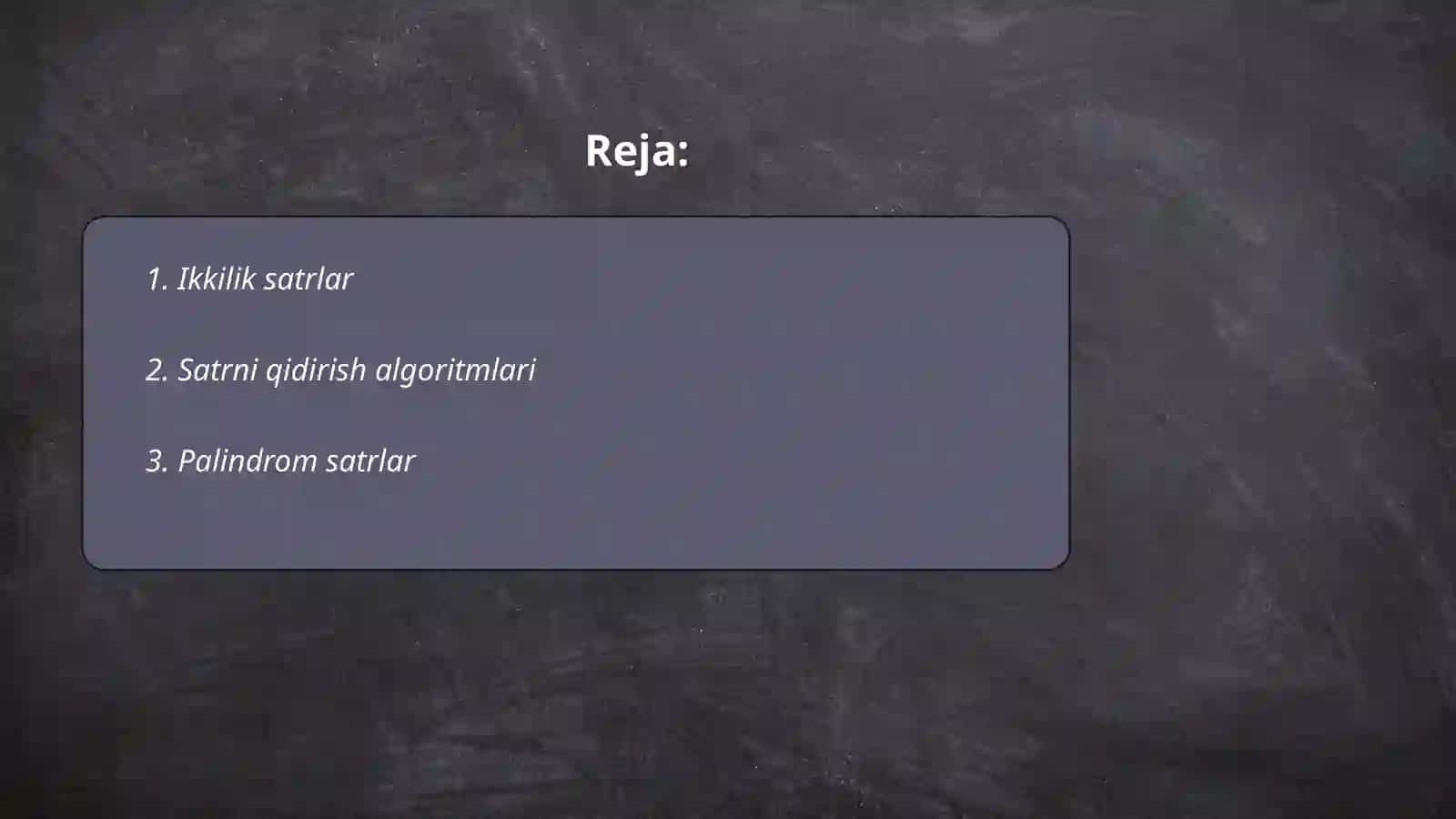 Ikkilik satrlar 2
