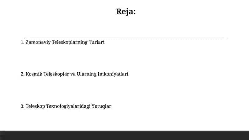 Zamonaviy Teleskoplar 2