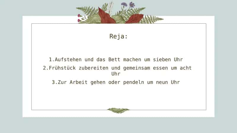 Tagesablauf 2