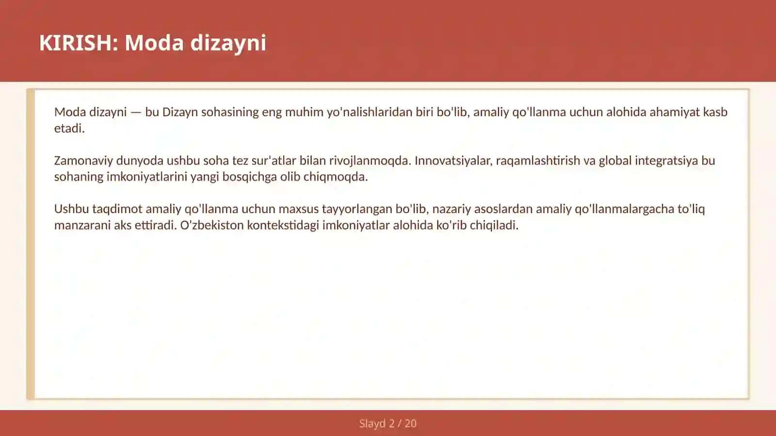 MODA DIZAYNI 2