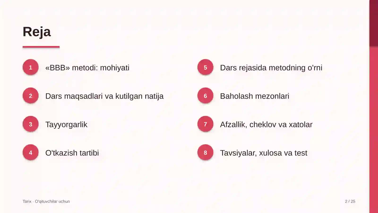 tarix darslarida bbb metodidan foydalanish 5018 2