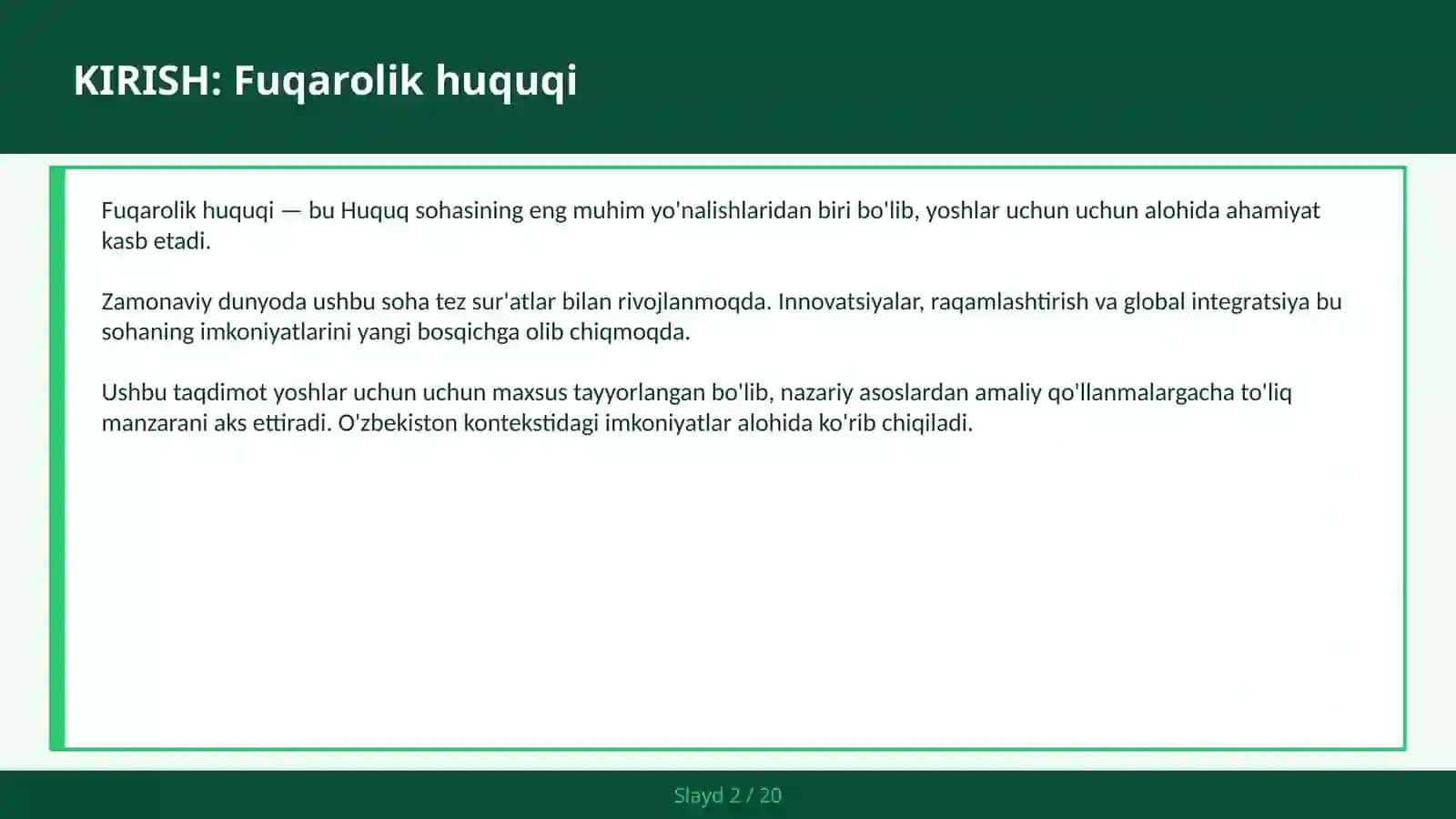 Fuqarolik huquqi 2