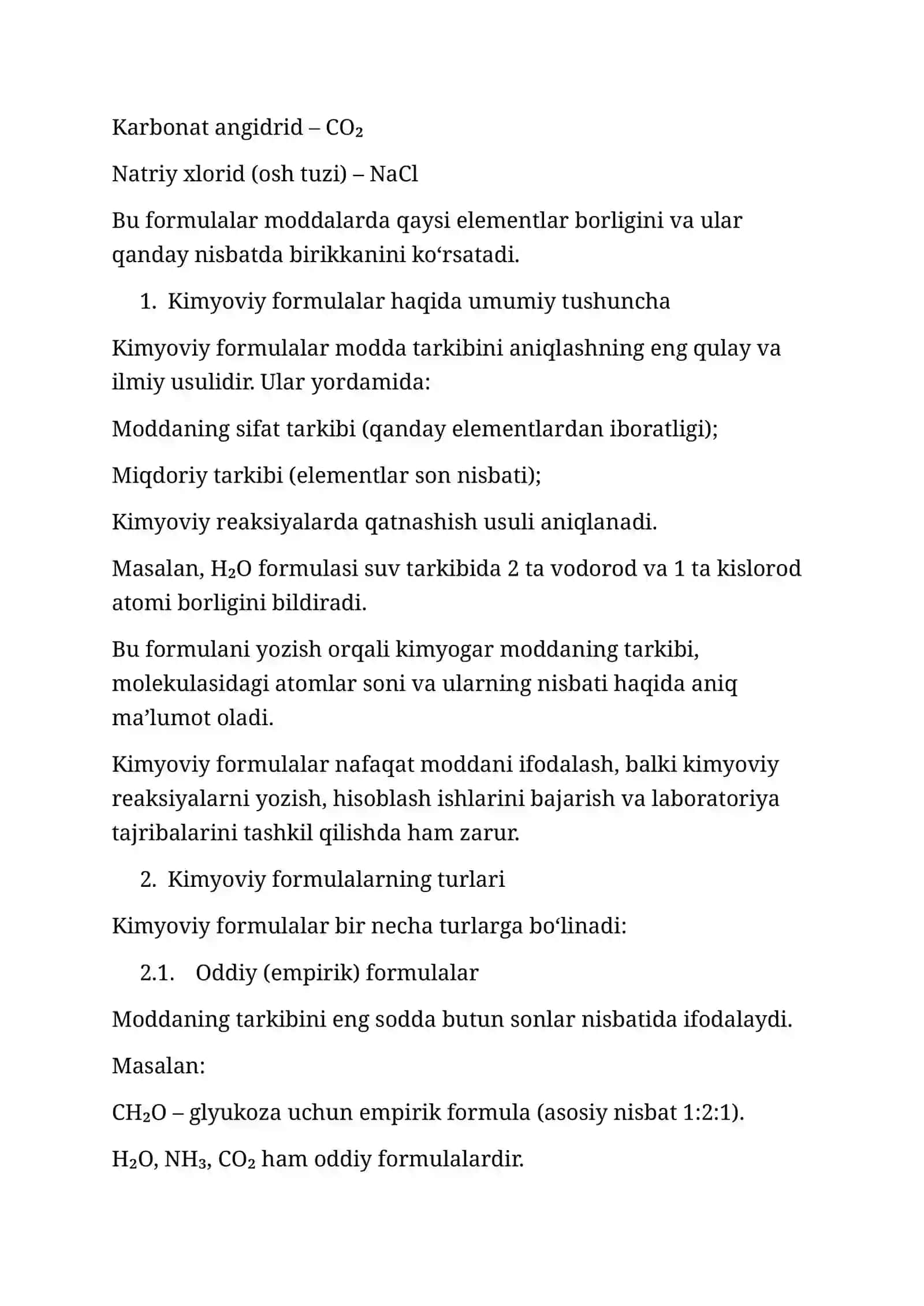 Kimyoviy formulalar 2