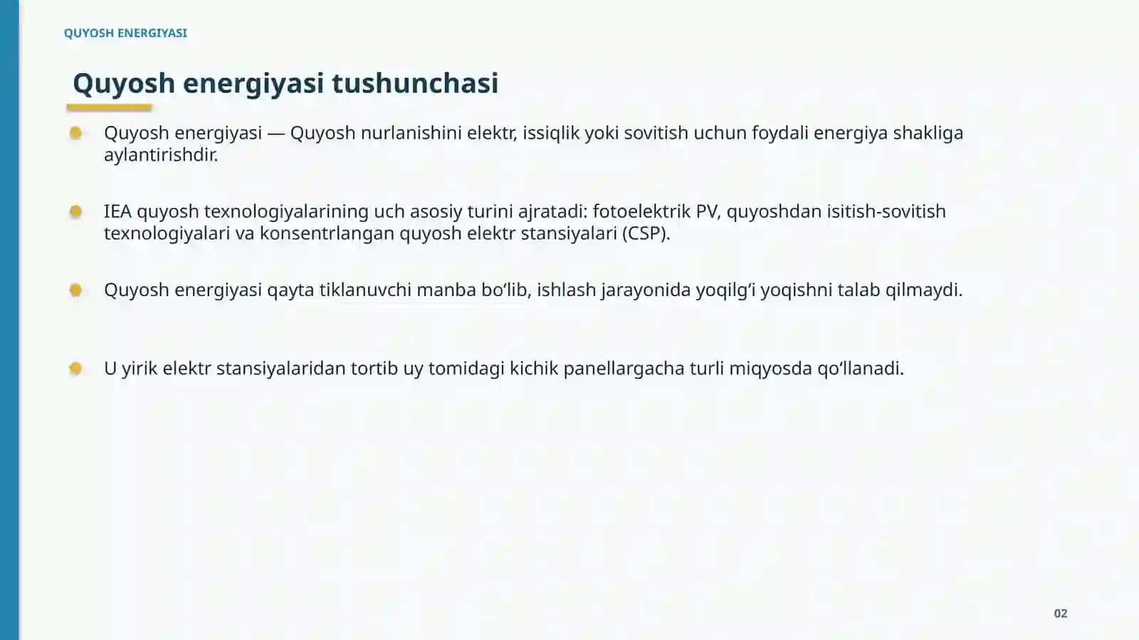 QUYOSH ENERGIYASI 2