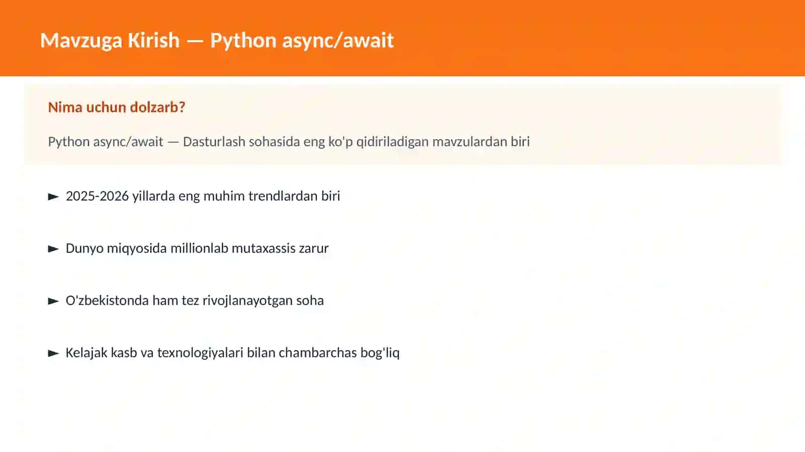 PYTHON DASTURLASH 2