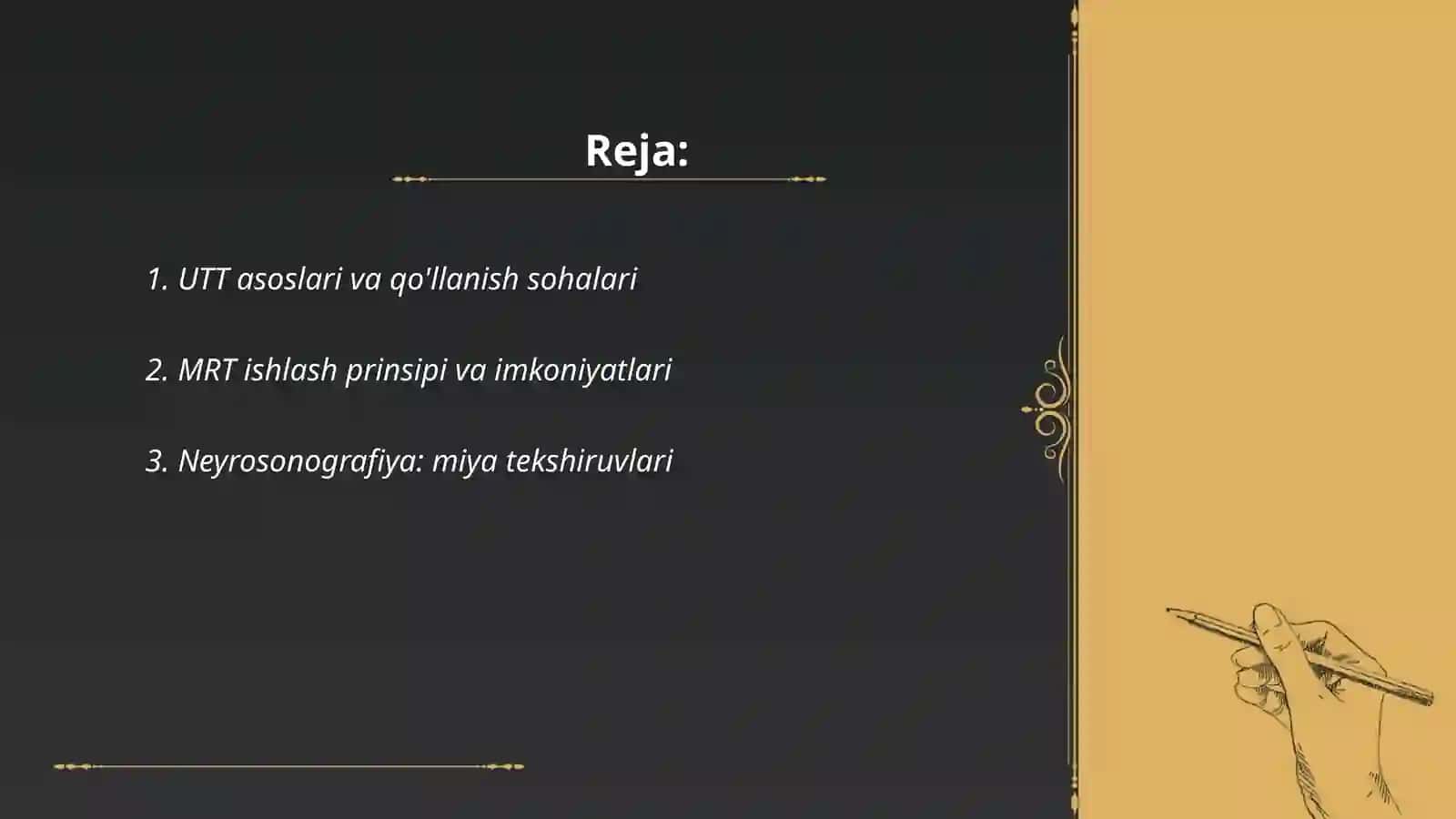 Radiologik tashxis usullari(UTT, MRT) 2