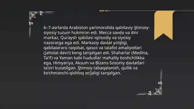 Islom dinining vujudga kelishi 3