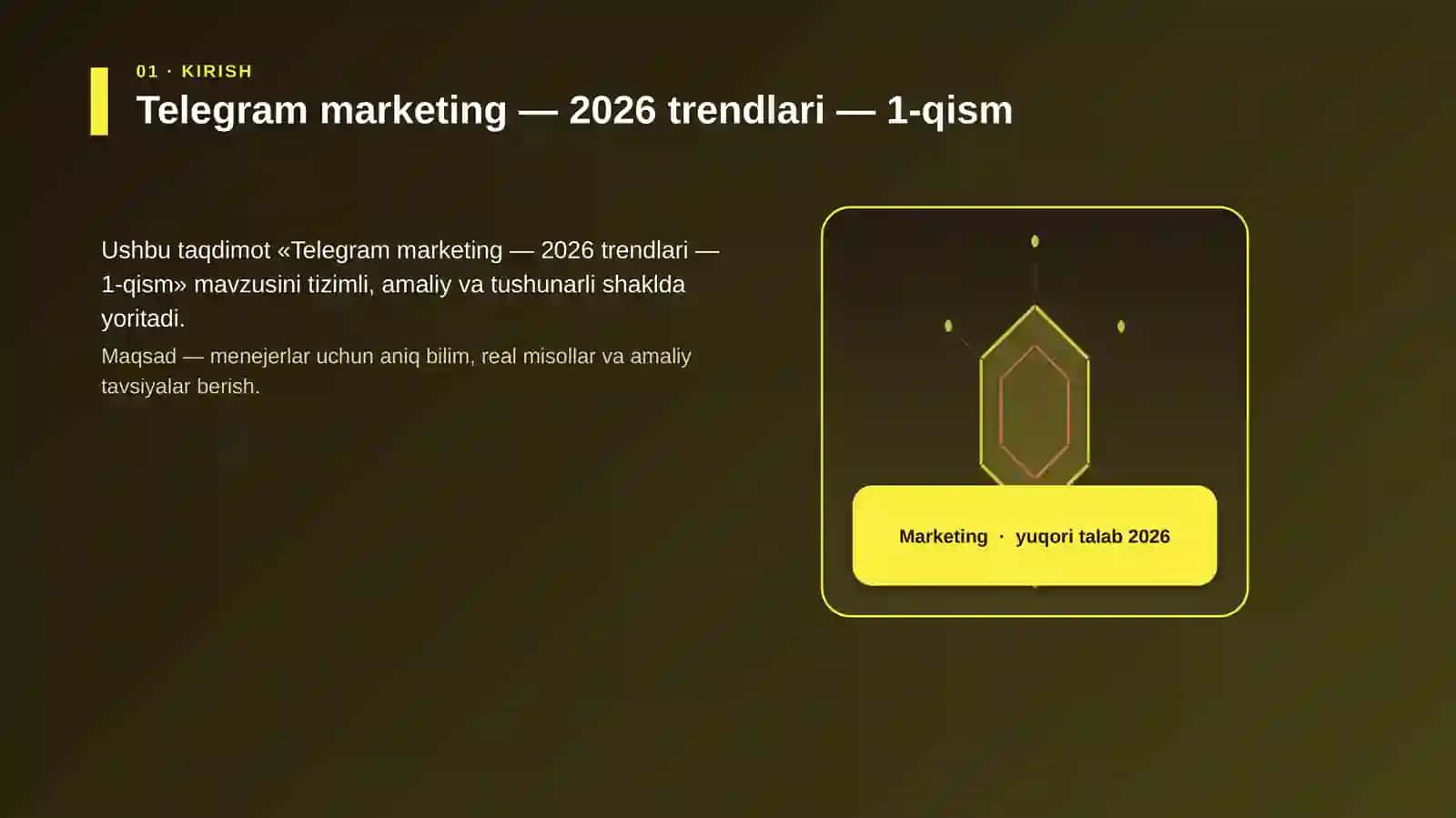 Telegram marketing — 2026 trendlari — 1-qism 3
