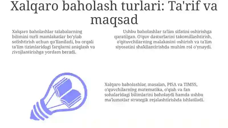 Xalqaro baholash turlari 3