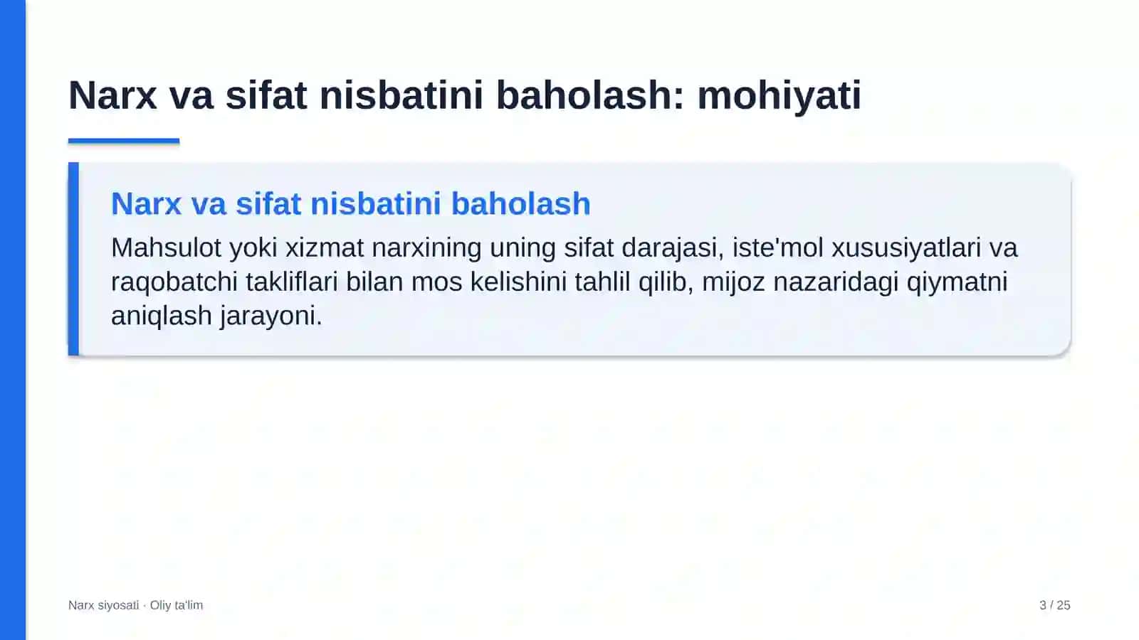 Narx va sifat nisbatini baholash: mohiyati 3