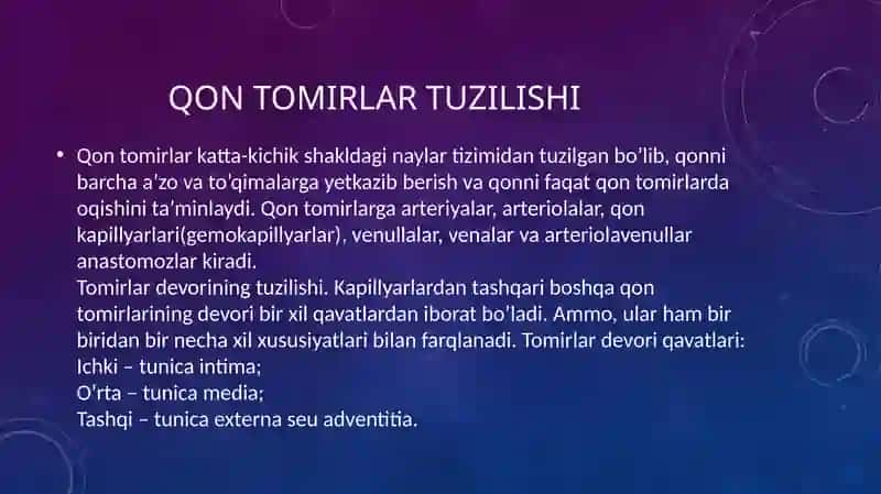 Tomirlar tonusining boshqarilishi 3